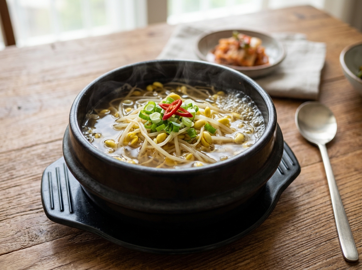 시원한 콩나물국 조리 컷